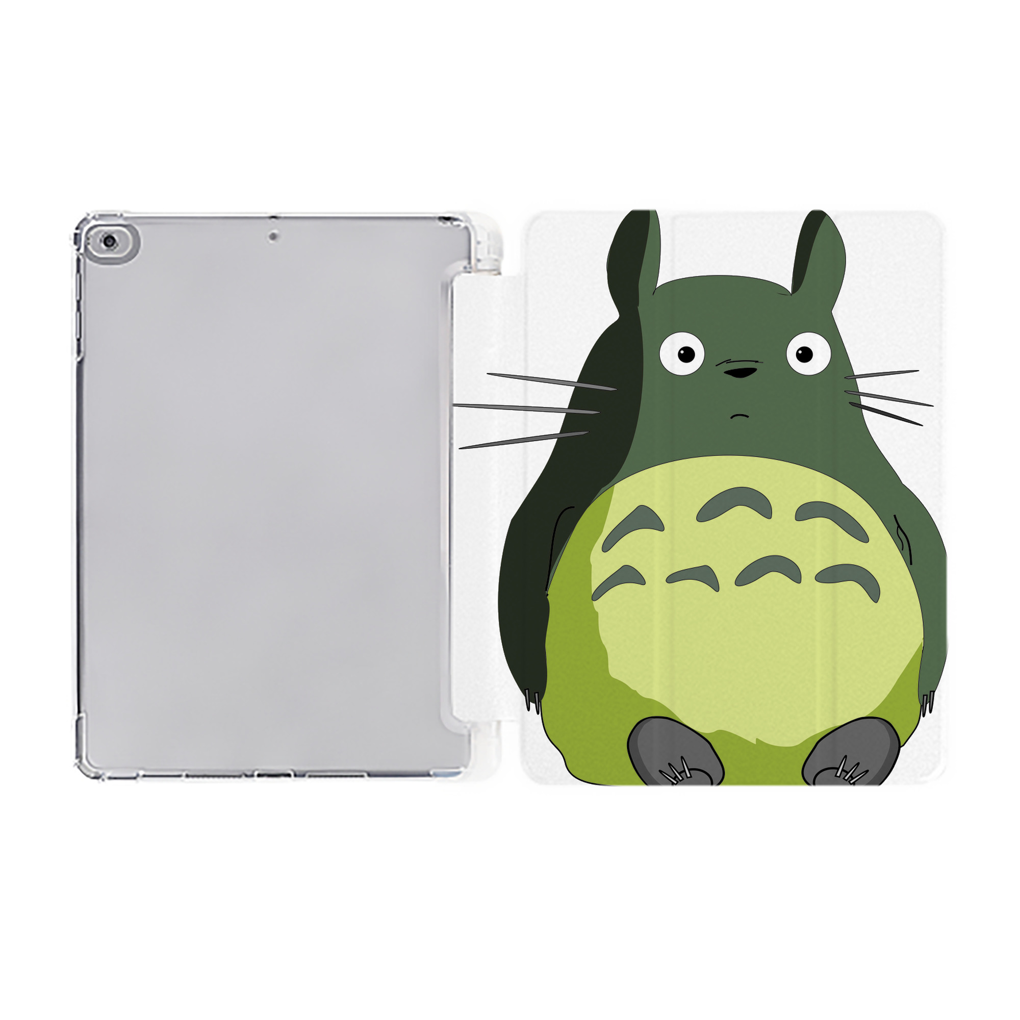 （画像用） となりのトトロ 草壁メイ 草壁サツキ My Neighbor Totoro Satsuki Kusakabe Mei Kusakabe IPad ケース ペン収納付き 三つ折りスタンド PUレザー×シリコン 対応機種9.5/10.5/10.9インチ